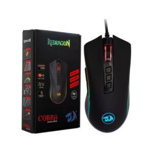 Redragon M711 Cobra - Mouse para videojuegos con retroiluminación croma RGB de 16.8 millones de colores, 10.000 DPI, 7 botones programables