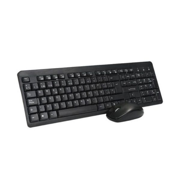 Teclado con mouse usb inalámbrico negro