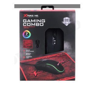 Mouse RGB 3600DPI + Mouse pad gaming GMP-290 Xtrike Me