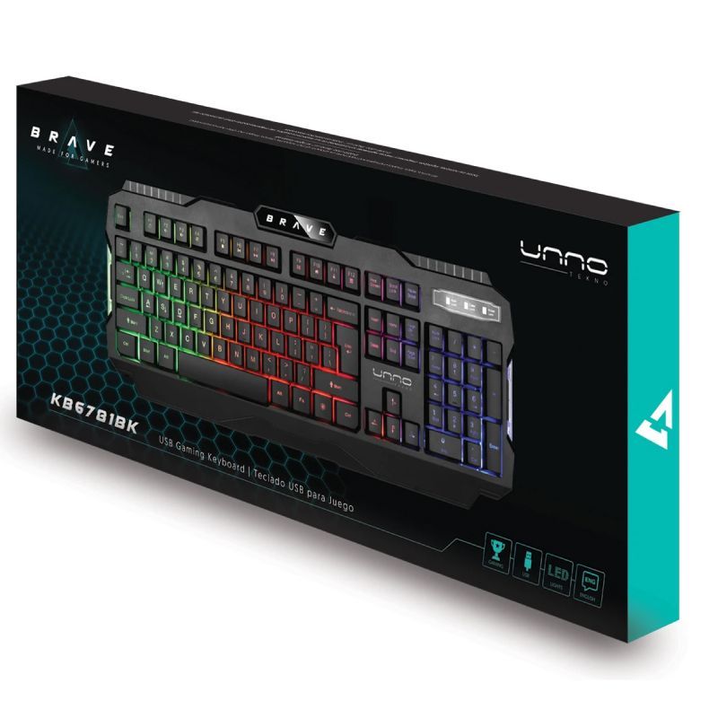 Teclado gaming USB RGB  Unno