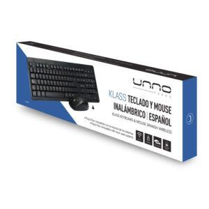 Teclado con mouse usb inalámbrico negro