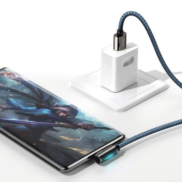 Baseus Legend Series Elbow Cable de datos de carga rápida USB - USB Type-C 66W 1m / 2m azul