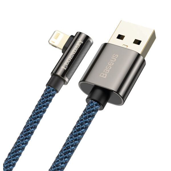 Baseus  Legend Series 2.4A USB A 8 PIN Codo de carga rápida Cable de carga, longitud del cable: 1m / 2m