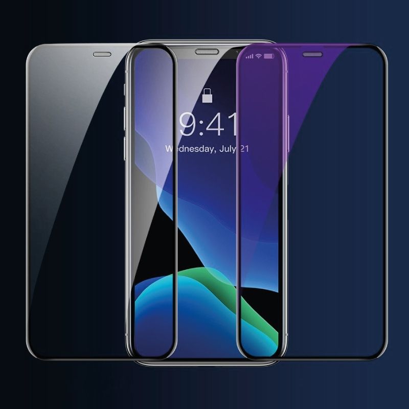 Baseus 2x full-screen curved anti-blue light tempered glass screen protector for iPhone 11 Pro Max / iPhone XS Max black
