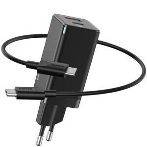 Gan baseus carga rapida 45w usb tipo c