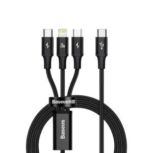 Cable baseus 20w tipo c rapido 3 en 1