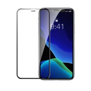 Cristal de pantalla completa Baseus 2x con marco de pantalla completa de 0,3 mm 9H iPhone 11 / iPhone XR + posicionador negro