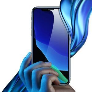 Cristal de pantalla completa Baseus 2x con marco de pantalla completa de 0,3 mm 9H iPhone 11 / iPhone XR + posicionador negro