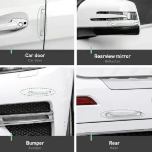 Baseus-Protector de puerta de coche, tira de amortiguación de Airbag, Protector contra arañazos, pegatinas de parachoques de goma, protección de Borde de puerta automática, 4 Uds.
