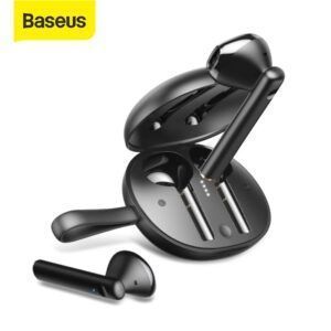 Baseus W05 auriculares inalámbricos Bluetooth Control táctil 30 horas impermeable profundo micrófono incorporado TWS micrófono estéreo Auriculares con USB-C caso de carga negro