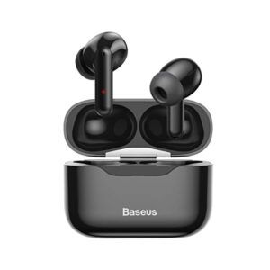 Baseus Auriculares inalámbricos con cancelación activa de ruido, Bluetooth 5.1 Smart Touch Control ANC IPX6 Auriculares impermeables en la oreja con micrófono incorporado Auriculares TWS estéreo negro