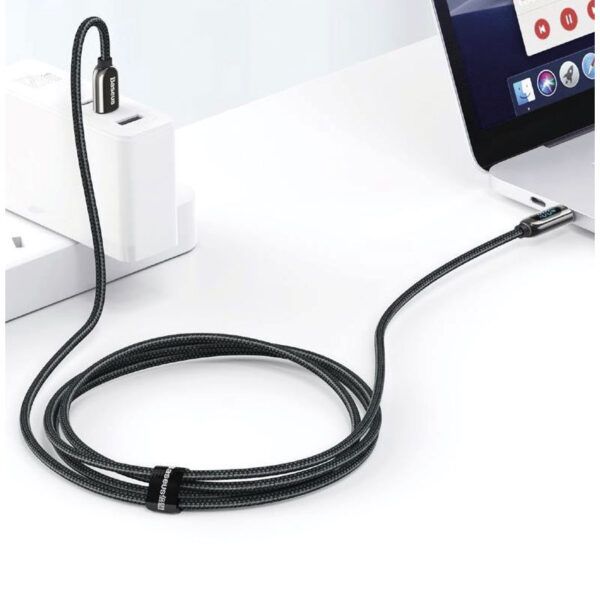 Cable de datos de carga rápida pantalla bs tipo c a tipo c 100w 1m - 2m