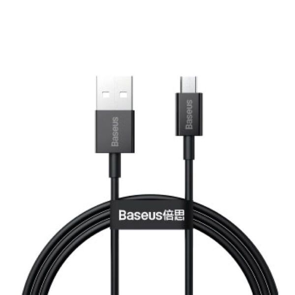 Baseus Superior Series Cable de datos de carga rápida USB a Micro 2A Cord 1m/ 2m - Negro