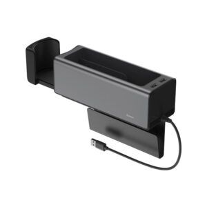 Baseus portavasos organizador de coche usb hub negro