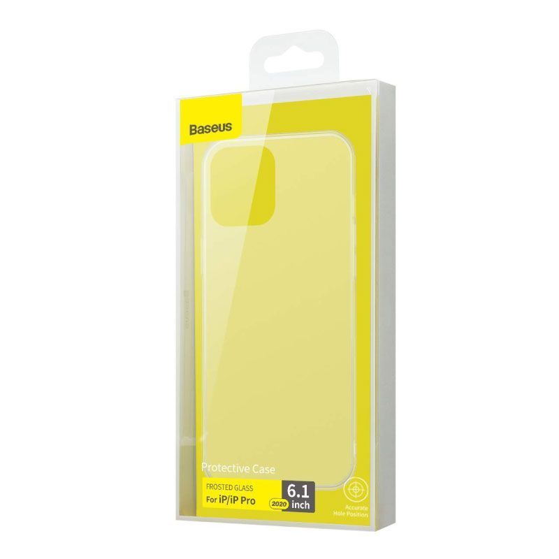 Funda Baseus para iPhone 12/12 Pro Vidrio esmerilado