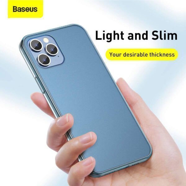 Funda Baseus iPhone 12/12 Pro Frosted Glass Azul