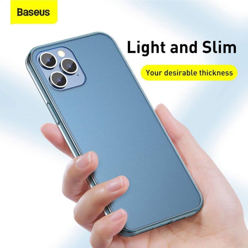 Funda Baseus iPhone 12/12 Pro Frosted Glass Azul