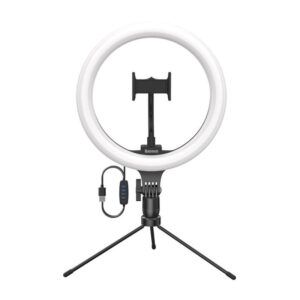 Baseus-Soporte de suelo de mesa plegable, anillo de luz de relleno ajustable, dos tipos, 10 pulgadas