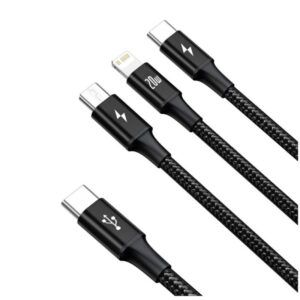 Cable baseus 20w tipo c rapido 3 en 1