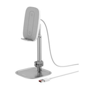 Baseus-Soporte de escritorio literario para jóvenes, soporte de carga inalámbrica para teléfono inteligente, color gris (suwy-d0s)