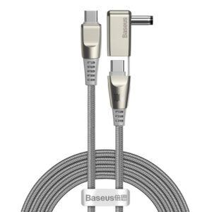 Cable carga rápida Baseus round c to c + dc 100W 2M  negro