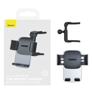 Baseus Easy Control Clamp Soporte de montaje para automóvil para salida de aire redonda Negro