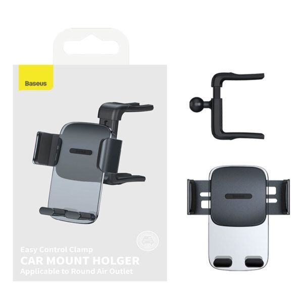 Baseus Easy Control Clamp Soporte de montaje para automóvil para salida de aire redonda Negro