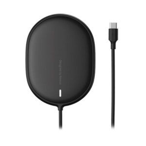 Cargador inalámbrico Baseus , carga rápida, negro, USB tipo C, 15 W, magnético