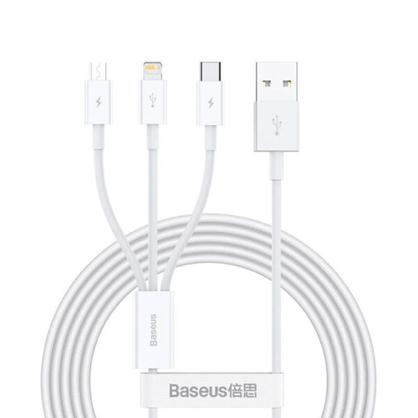 Cable Baseus Superior Series USB de carga rápida a M+L+C