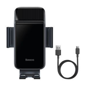 Baseus Sensor inteligente de energía Solar coche inalámbrico eléctrica de ventilación de aire soporte para iPhone, Samsung, teléfono Xiaomi titular
