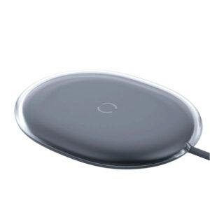 Baseus-cargador inalámbrico de 15W, almohadilla de carga rápida, textura de gelatina translúcida, portátil, para iPhone, Samsung, Xiaomi y Huawei