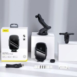 Baseus Light Electric Holder Cargador inalámbrico (15W) - Negro