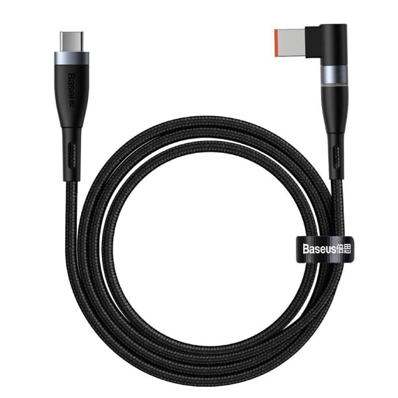 Baseus Zinc Magnetic Series Lenovo Laptop Cable de carga USB Tipo C a DC Puerto cuadrado 100W 2m negro
