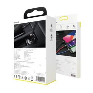 Baseus-cargador rápido para coche, dispositivo de carga rápida de 45W, doble SCP 4,0 3,0, USB, para Xiaomi, Huawei, tipo C