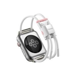 Baseus Let's go Correa de cuerda bloqueable para AP Watch Series 3/4/5/6/SE 42mm/44mm Blanco