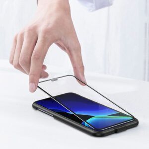 Baseus 2x protector de pantalla de cristal templado curvo anti-blue light full-screen para iPhone 11 Pro Max / iPhone XS Max negro