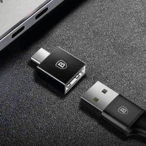 Baseus Exquisito Tipo-C Macho A Usb Adaptador Convertidor Hembra 2.4A – Negro