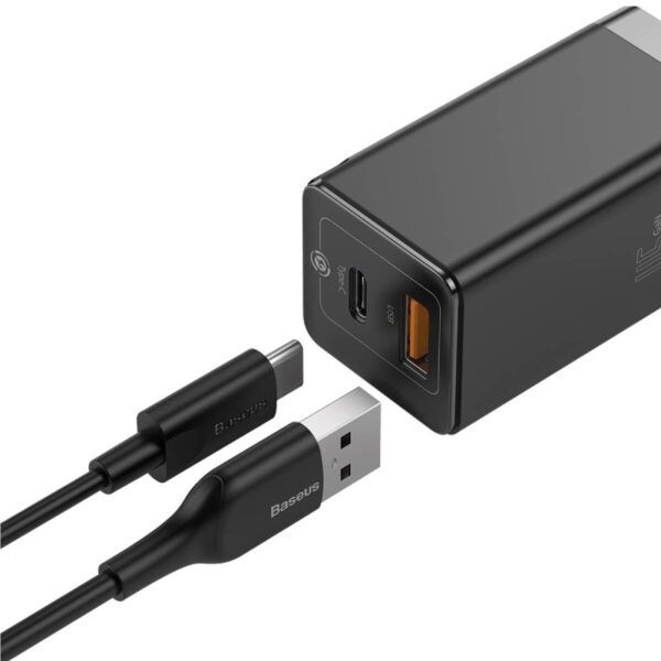 Gan baseus carga rapida 45w usb tipo c
