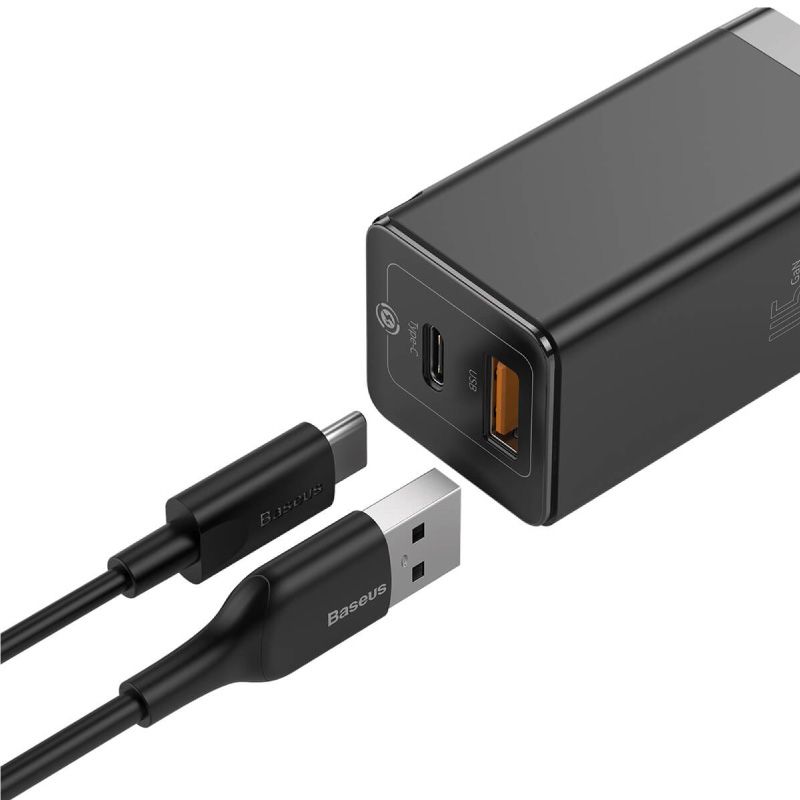 Gan baseus carga rapida 45w usb tipo c