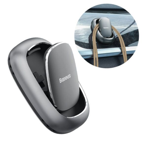 Baseus Car Tool Beetle Vehículo Gancho Organizador de cables Gris oscuro