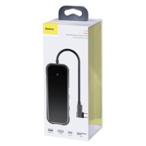 Hub multifuncional Baseus (Tipo-C a 3xUSB3.0+HD4K+PD) Gris profundo