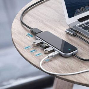Hub multifuncional Baseus (Tipo-C a 3xUSB3.0+HD4K+PD) Gris profundo