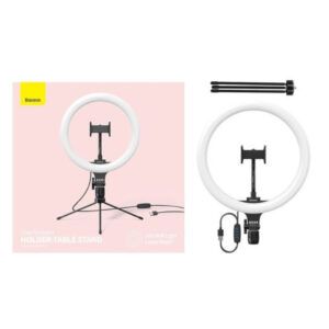 Baseus-Soporte de suelo de mesa plegable, anillo de luz de relleno ajustable, dos tipos, 10 pulgadas