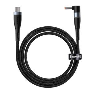 Baseus Tipo-C a puerto redondo DC (4.0 * 1.7 mm) 100W 2M Cable de carga de serie magnética de zinc para Lenovo Laptop Clack