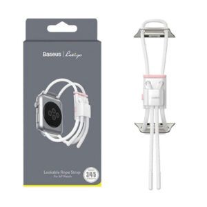 Baseus Let’s go Correa de cuerda bloqueable para AP Watch Series 3/4/5/6/SE 42mm/44mm Blanco