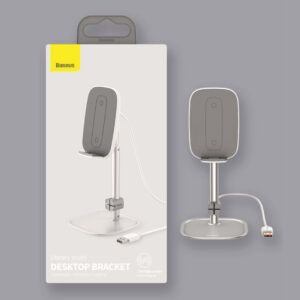 Baseus-Soporte de escritorio literario para jóvenes, soporte de carga inalámbrica para teléfono inteligente, color gris (suwy-d0s)