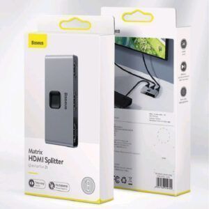 Hdmi baseus 4K HD  Hub Audio Video Convertidor tres en uno (gris oscuro)