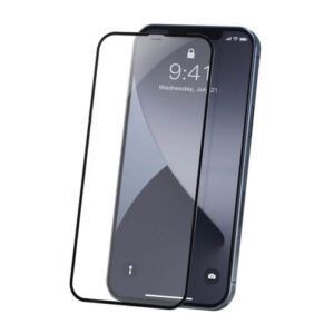 Baseus iPhone 12/12 Pro 0.23 mm Curvo T-Glass resistente a las grietas (2 piezas) Negro