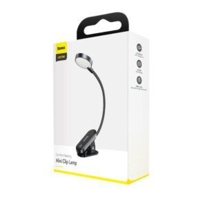 Baseus-minilámpara Led recargable por USB para escritorio, luz nocturna Flexible con Clip, cálida, para leer libros, viajes y dormitorio