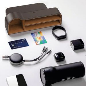 Baseus Crcwh-01 Organizador De Cuero Para Auto Negro / café